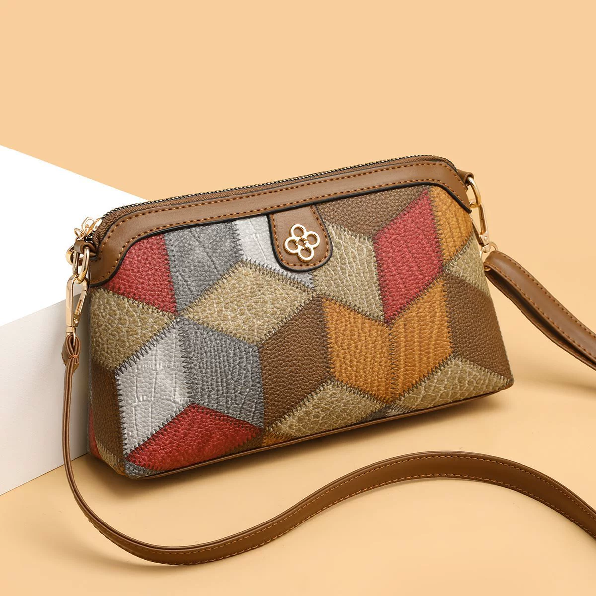Ethnic shoulder bag, design one-shoulder bag, wallet, boho style