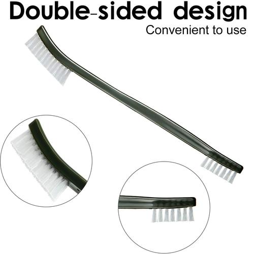 Cross-border 3-piece set of double-headed brushes, nylon tube brush set, gun brush, rust removal wire brush, polishing brush, tool brush