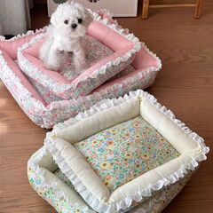 Ins風の柔らかいモチモチのペットの巣四季通用のマルジスの小型犬の家は分解して犬のベッドのような猫の巣を洗うことができます。