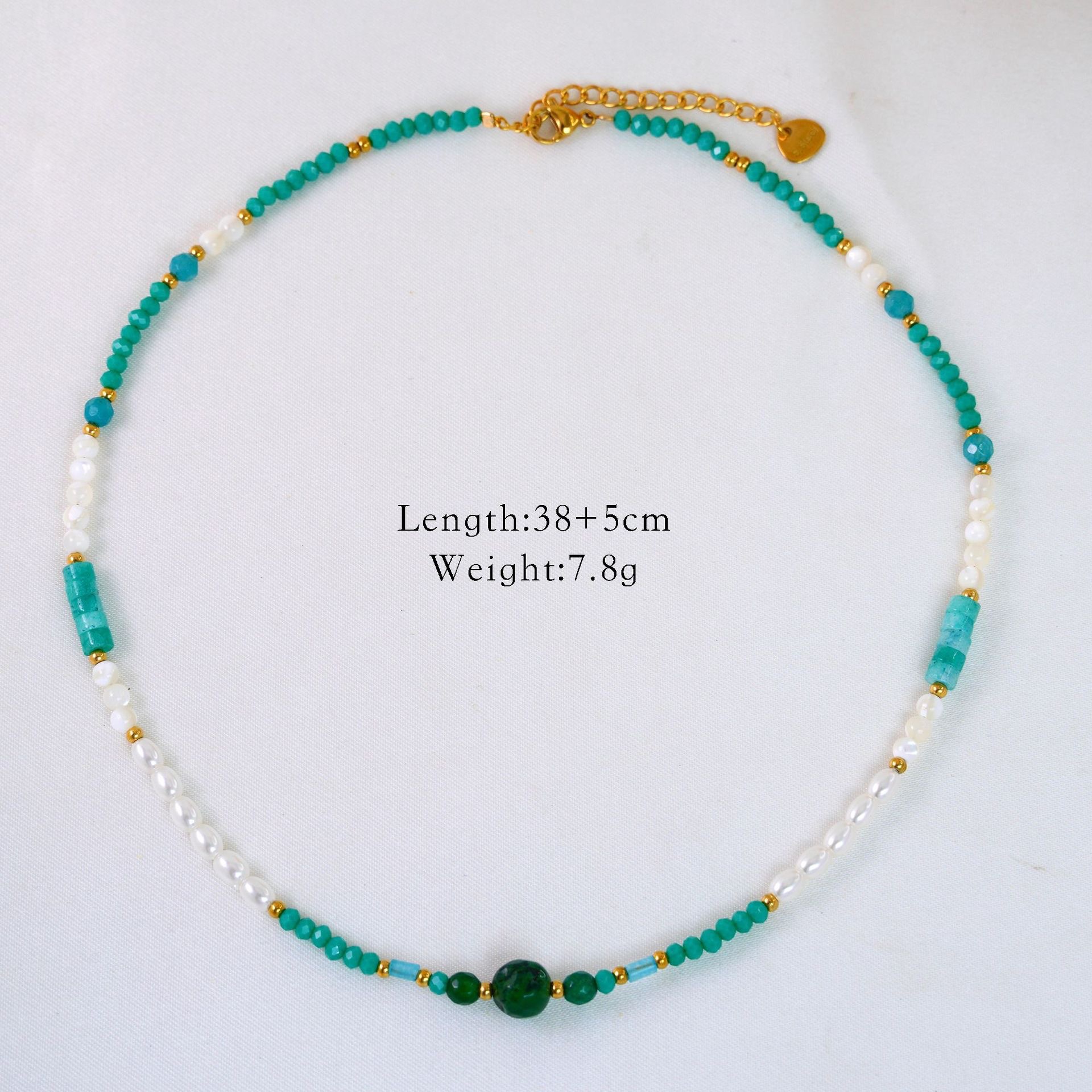 Géométrique Style Simple Style Classique La Pierre Naturelle Acier Au Titane Collier De Gros display picture 4