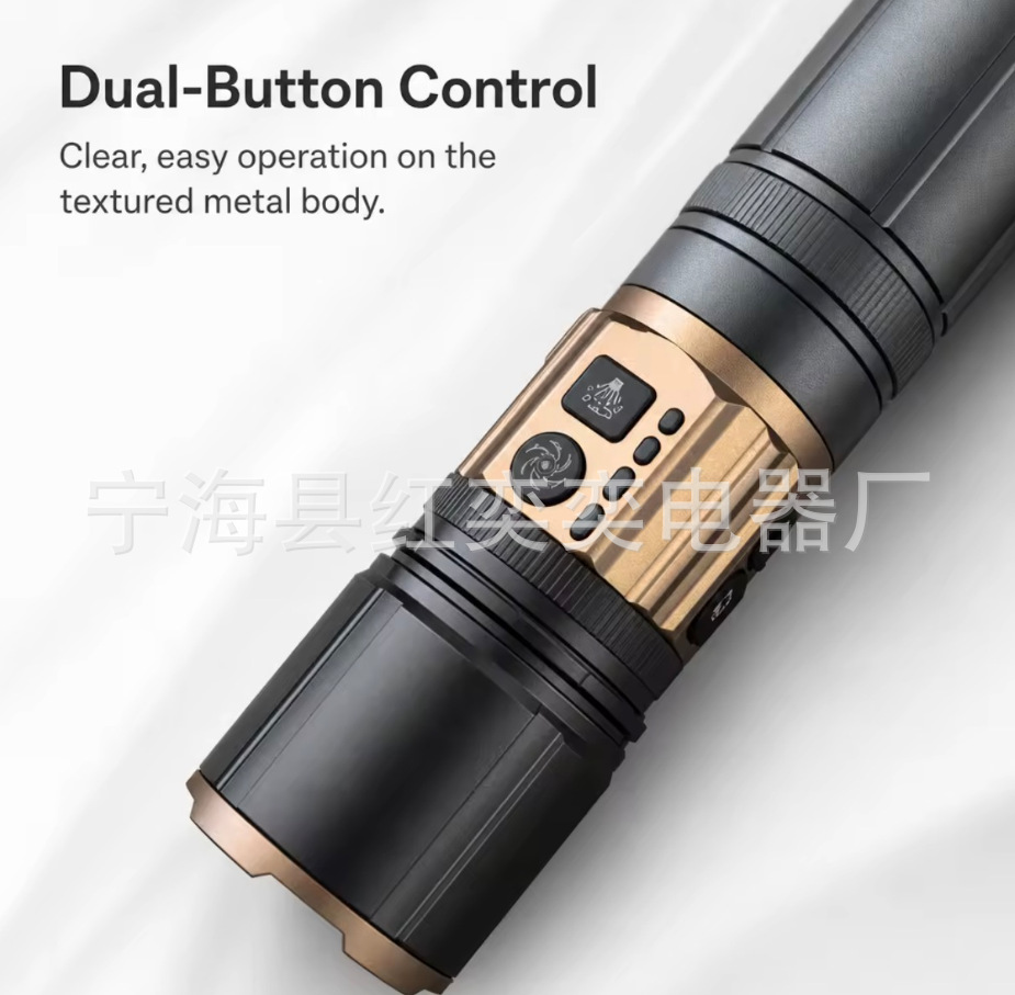 Outdoor flashlight with Type-C charging, outdoor laser four-light source, daily carry, home use, long battery life, emergency light