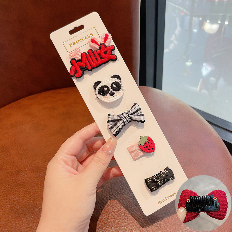 Bebé clip de pelo bolsa de tela tocado lindo niños horquilla bebé no duele horquilla de pelo princesa rota horquilla accesorios para el cabello