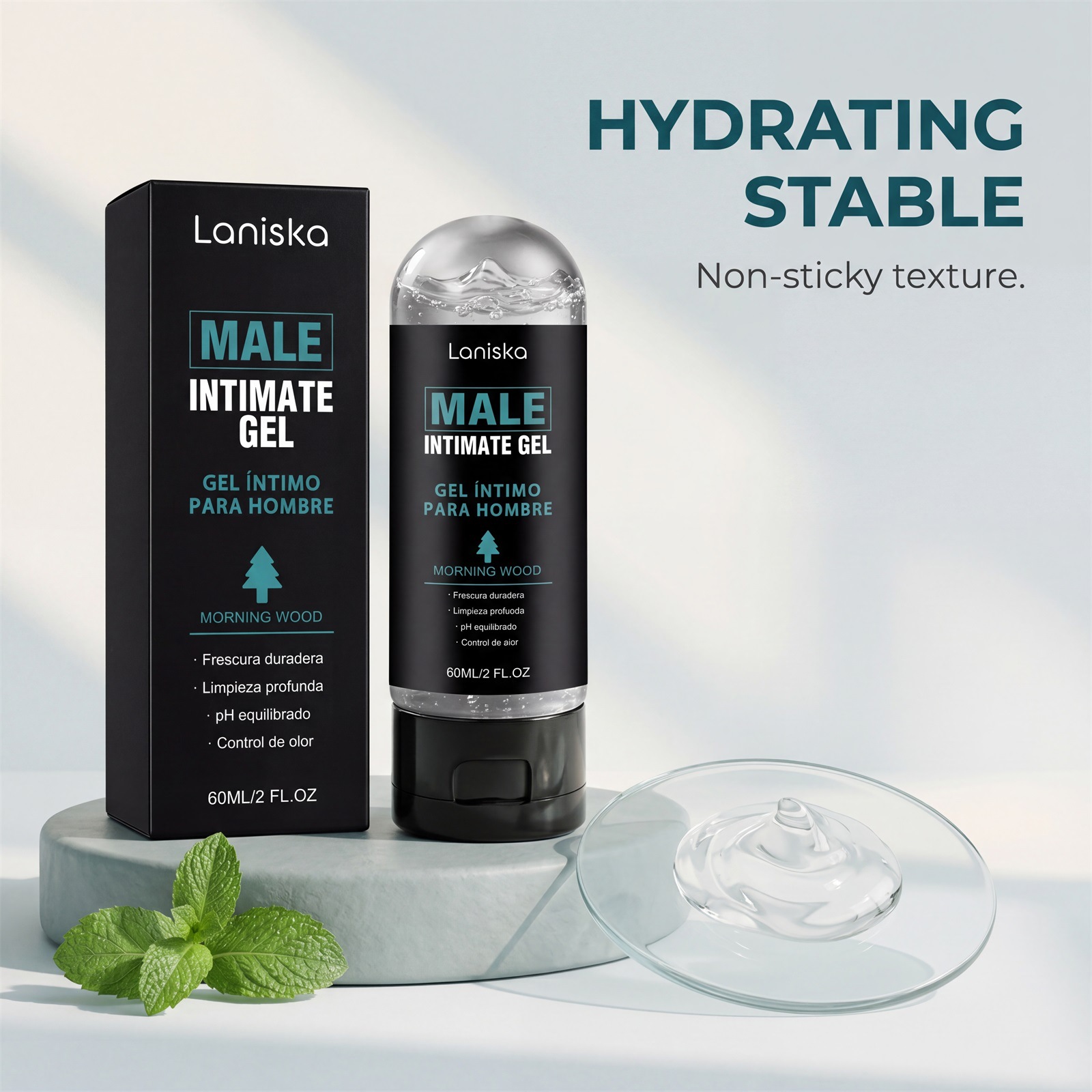 Laniska Men's Care Gel Is Cool, Refreshing, Gentle, Skin-Friendly, Moisturizing, Easy to Melt, and Provides a Massage Care