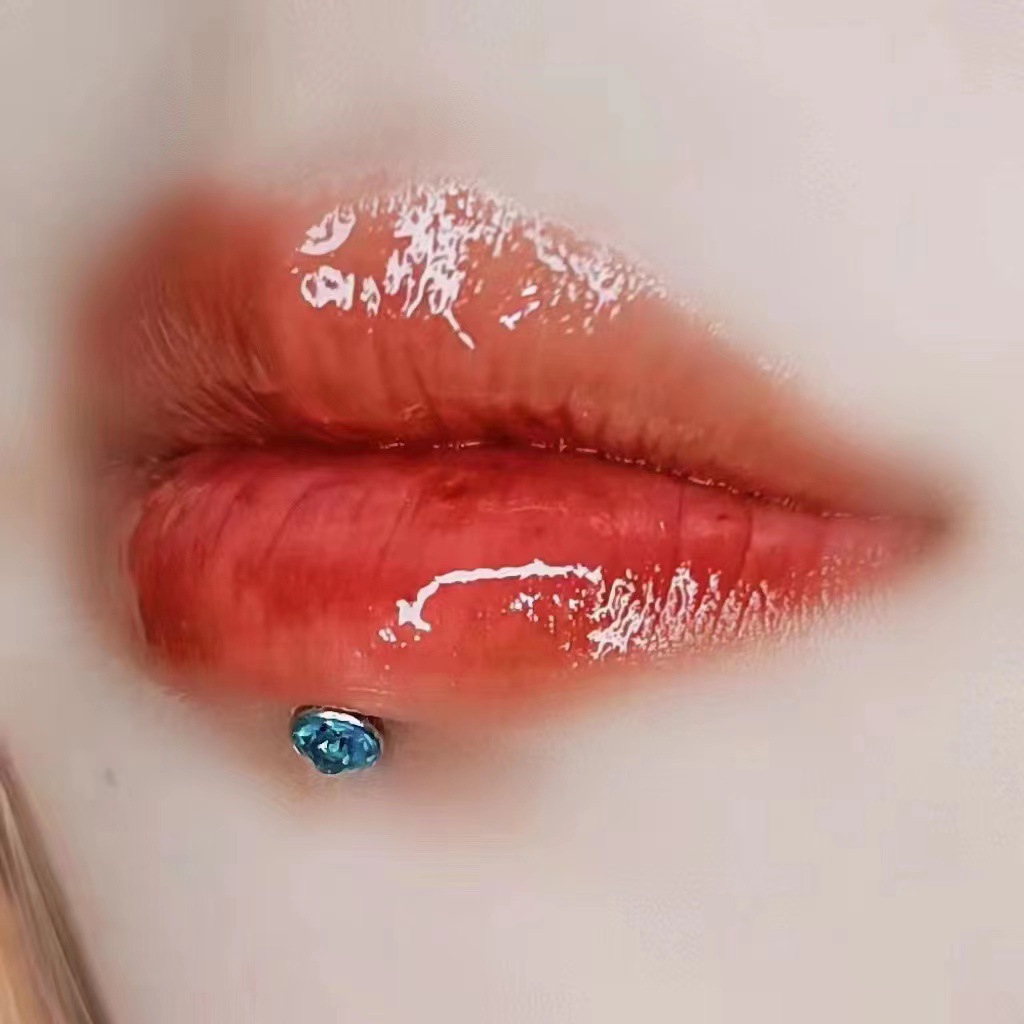 Personalized Stainless Steel Nose Piercing Stud With Rhinestone_voghion.com