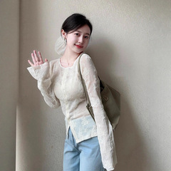 提花蕾丝针织开衫女外搭高级感夏季薄款防晒小外套空调衫气质上衣