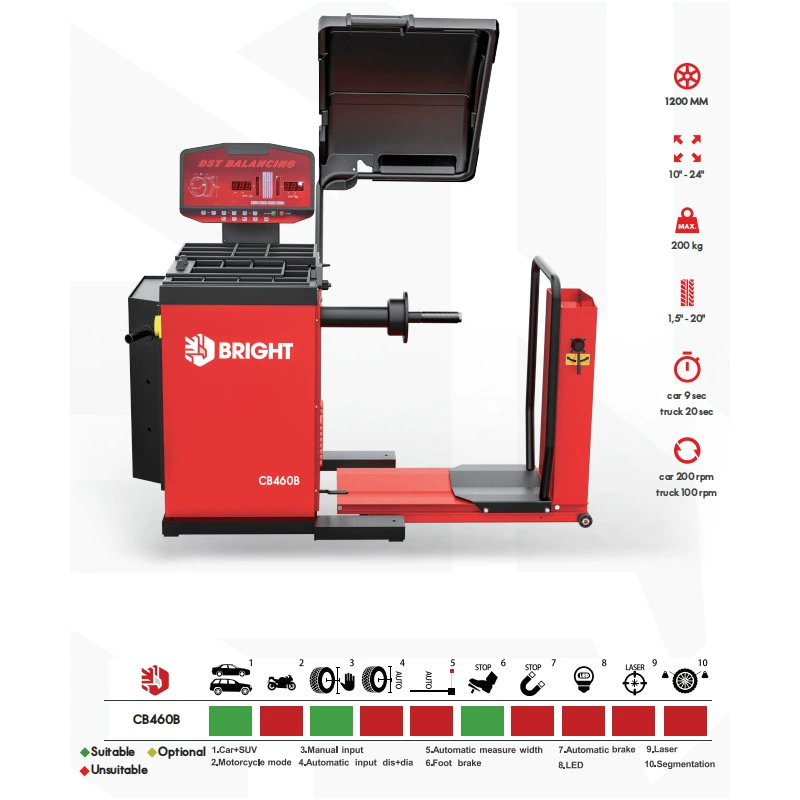 Балансировочный станок BRIGHT Firehawk CB460B для автосервисов