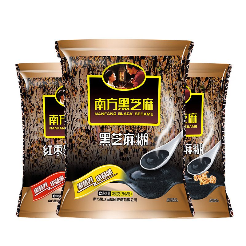 Southern Black Sesame Paste 360g Original Red Jujube Black Sesame Paste 280g Bagged Black Sesame Paste for Breakfast