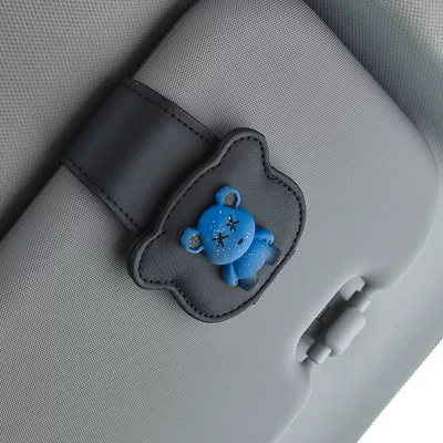 Car-Mounted Glasses Clip, Sunglasses Car Glasses Clip/Bill Clip - blackblue
