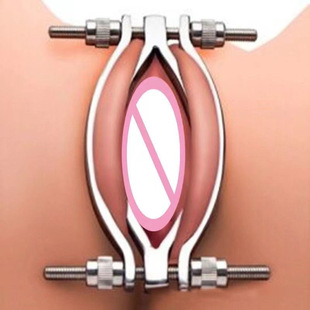 Metal Vaginal Dilator Lower Body Vaginal Lip Clamp Teasing Visual Temptation Sm Sex Toy Training Couple Sex Toy