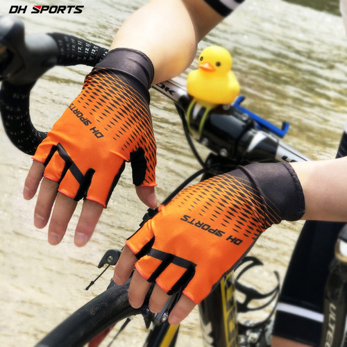 DH Bicycle Riding Half Finger Gloves Summer Sports Sun Protection Breathable Sweat Absorbent Men's Women's Brand Timing Race Gloves