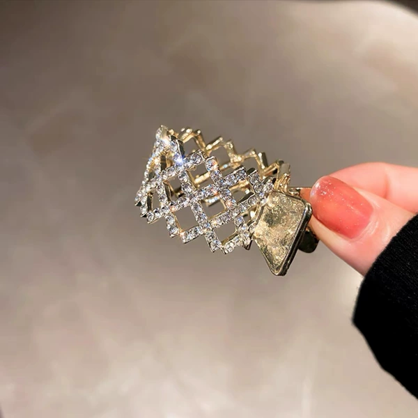 Silver diamond flash drill ponytail