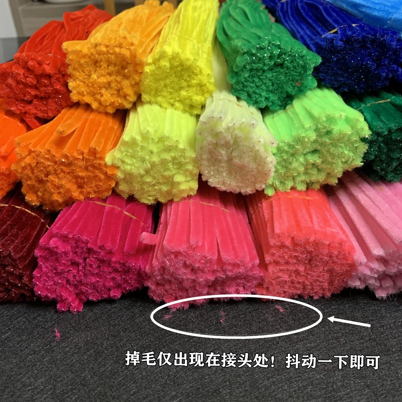 Cifrado [6mm Twisted stick] DIY tiras de lana de colores material hecho a mano de los niños ramo de terciopelo de dinosaurio lana Raíz de lana tiras