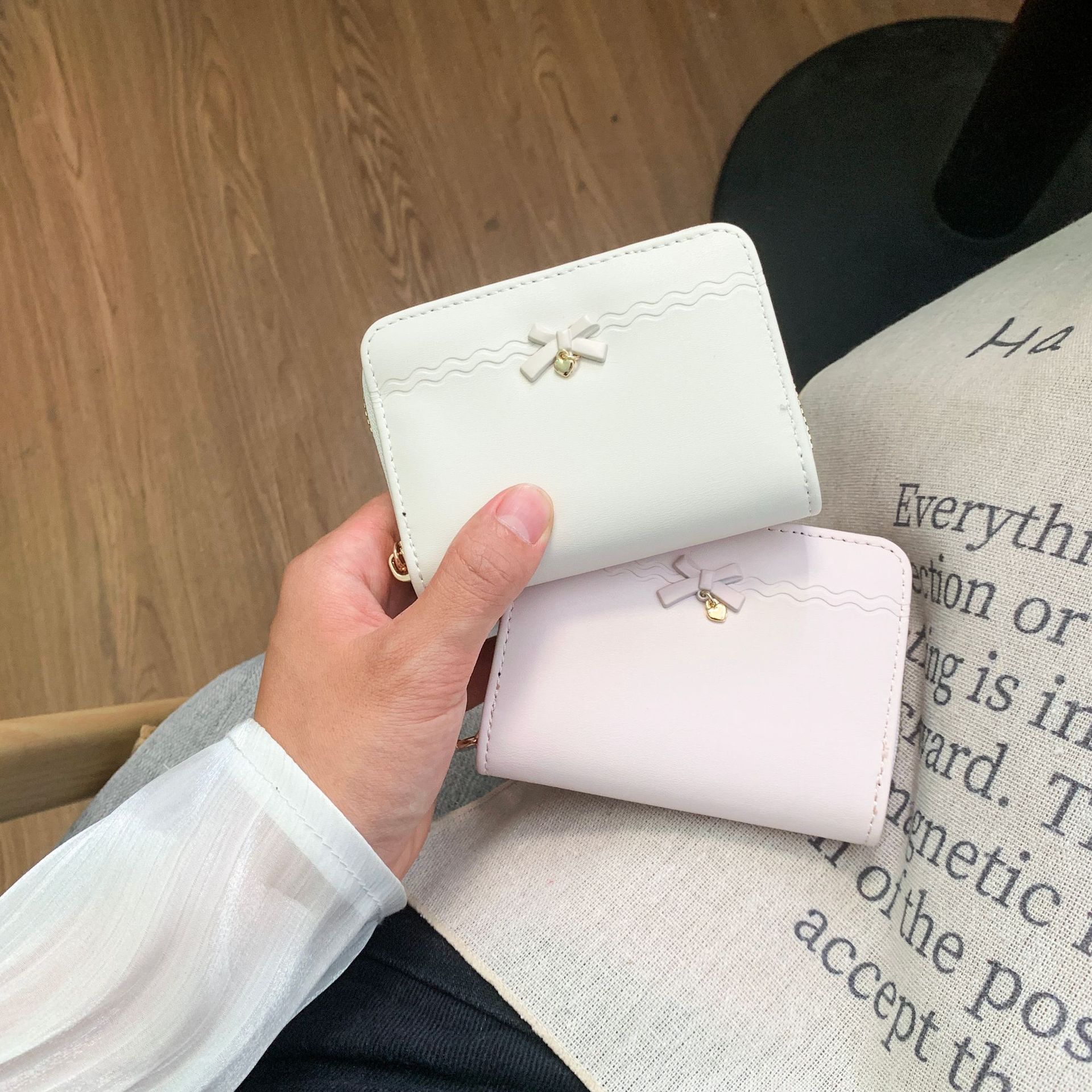 Solid Color Simple New Style Women's Card Holder, Ins-Style Wallet with a High-End Feel, Mini Women's Card Holder, Cross-Border Leather Wallet Wholesale