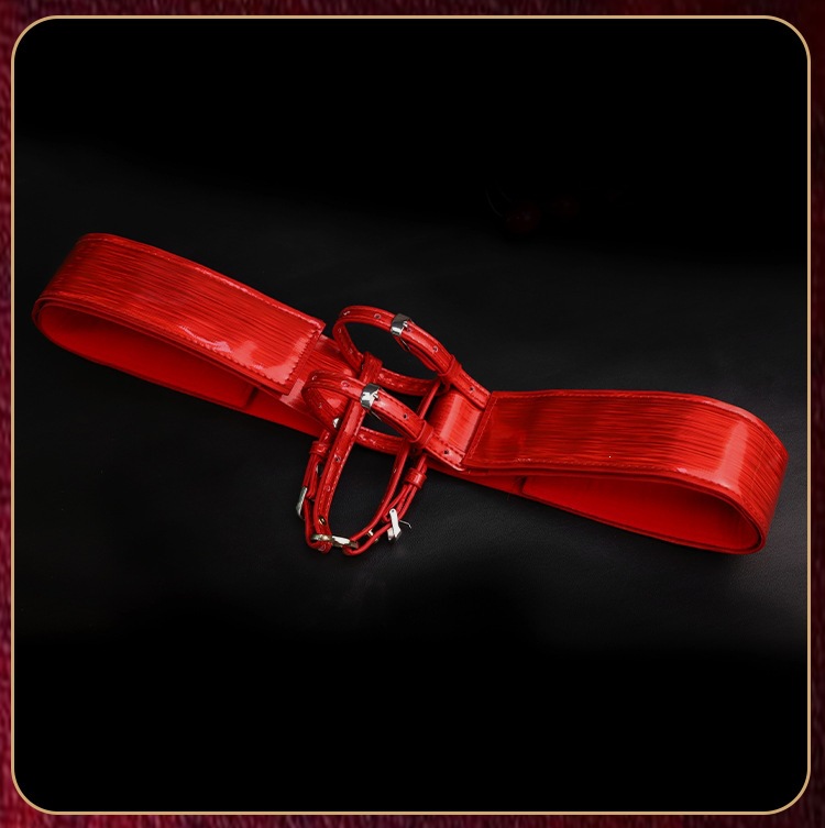 Jiuai Bondage Strap Set for Couples, PVC Restraint Accessory, Red — detail image 11