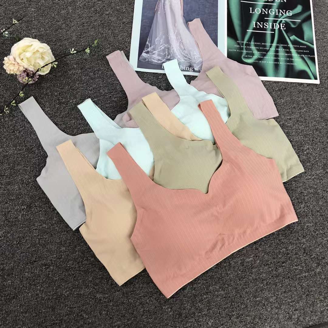 Nuevo chaleco sin costuras de alta elasticidad de alta calidad de dama sin anillo de acero bra de yoga ropa interior deportiva mujer al por mayor