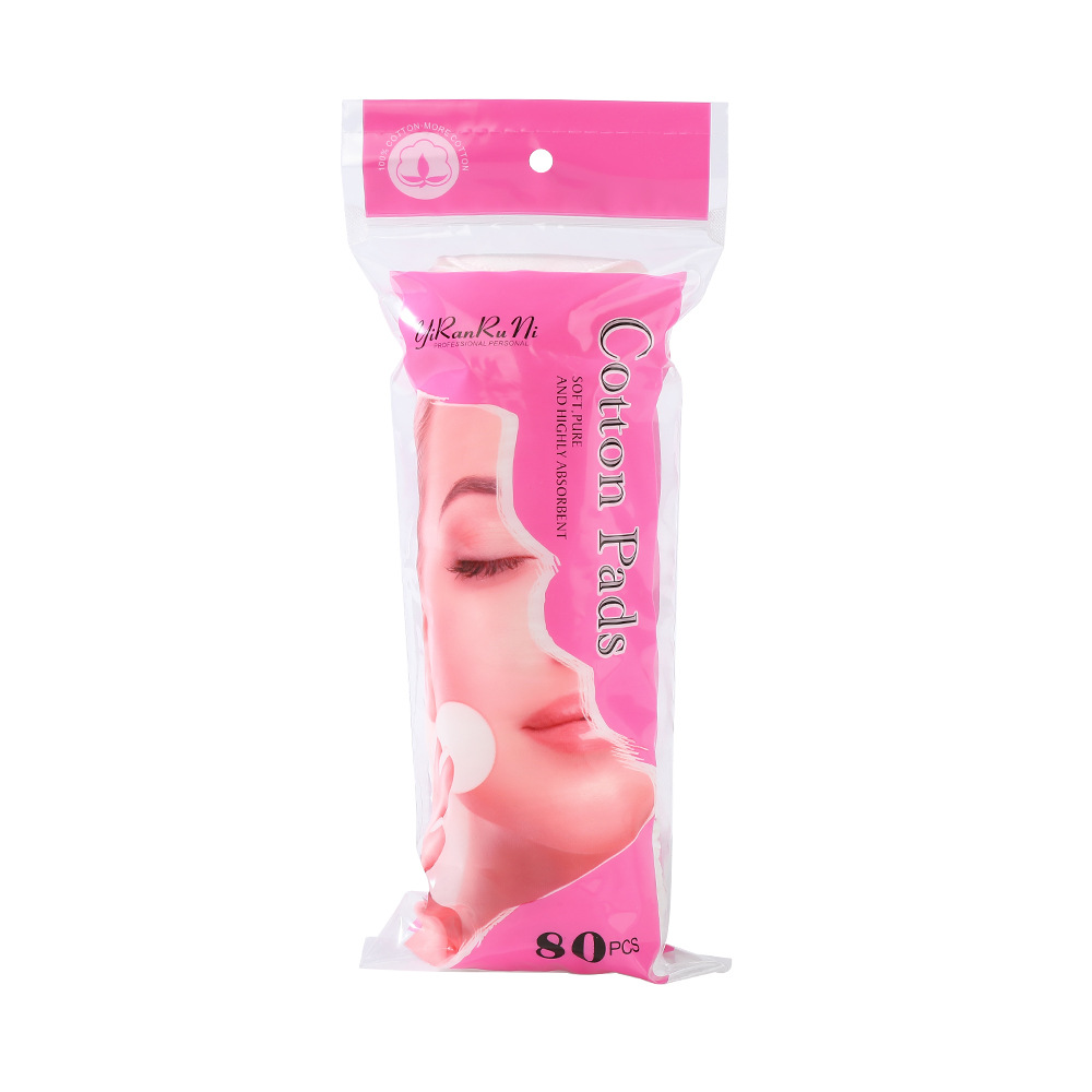 Transfronterizo redondo sin pellizco de algodón húmedo portátil desechable algodón desmaquillaje absorbente de agua de paquete grande espeso algodón de cuidado de la piel