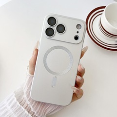 iPhone17 Air電気メッキマットメタル塗装磁気吸着15携帯電話ケースApple16promax保護ケース卸売