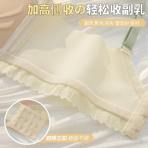 内衣女小胸聚拢显大无钢圈舒适收副乳性感蕾丝舒适文胸罩调整型