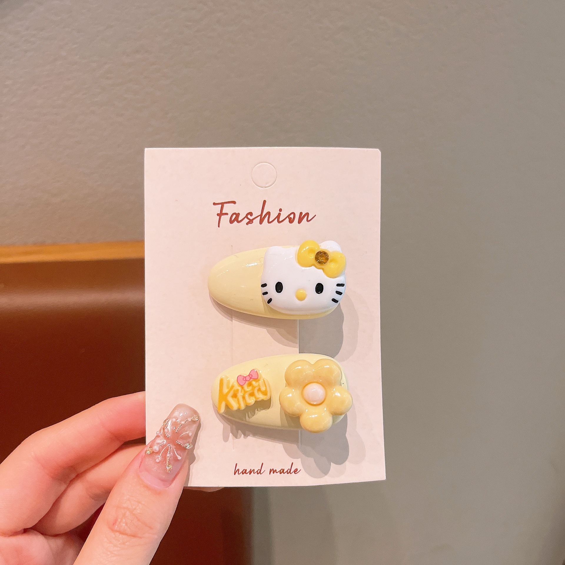 Baby Super Germination Card Cute caricatura gatito clip para el cabello para niños no daña clip de frangeo dulce clip lateral