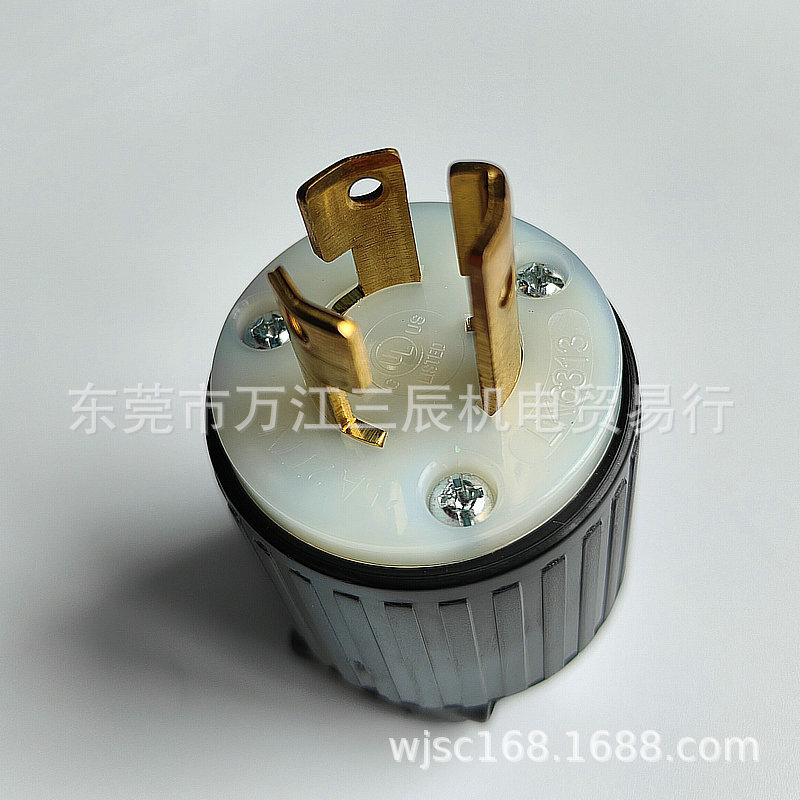 2024新版美规插头NEMA L7-15P台湾隆光LK6313 15A277V3P UL电机用