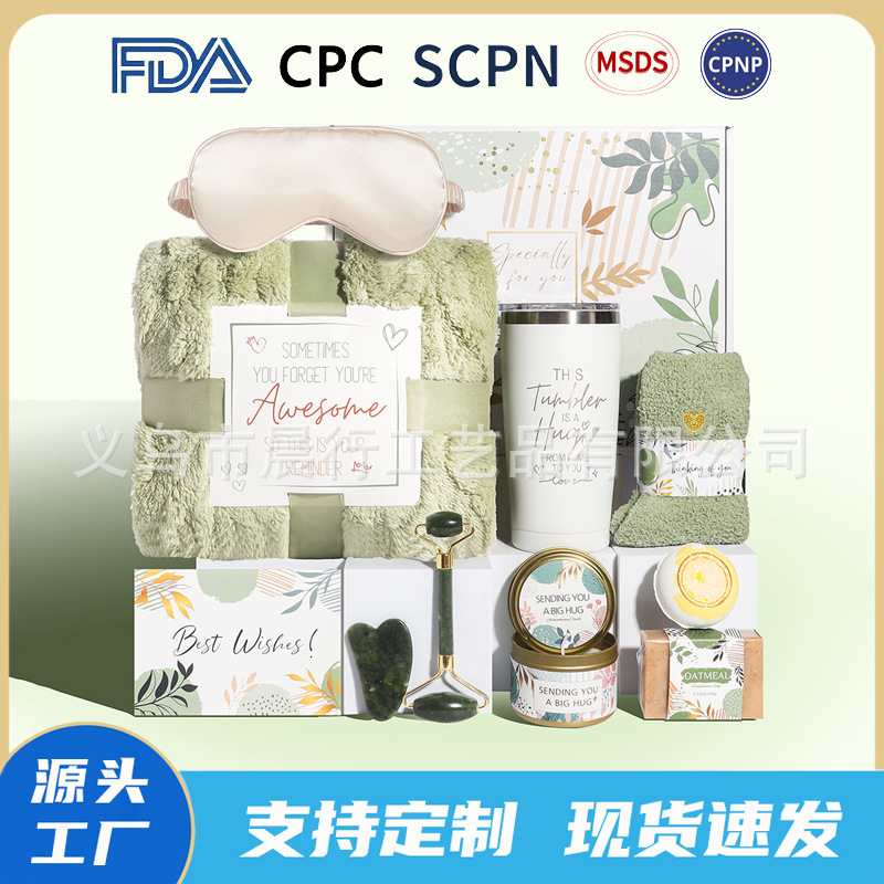 Blanket Gift Set, Practical Aromatherapy Candles, Gua Sha Board, Personal Care Spa Bath Gift Box, Fragrance, Light Luxury Blanket Gift Set, Practical Aromatherapy Candles, Gua Sha Board, Personal Care Spa Bath Gift Box, Fragrance, Light Luxury