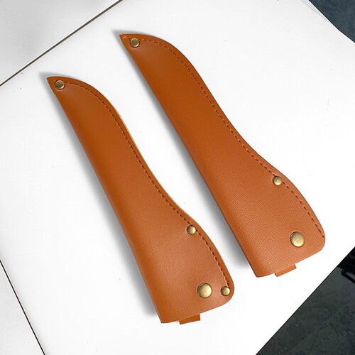 PU Sheath Knife Bone Saw Protection Case Portable Outdoor Sheath Butcher Splitting Knife Universal Simulation Leather