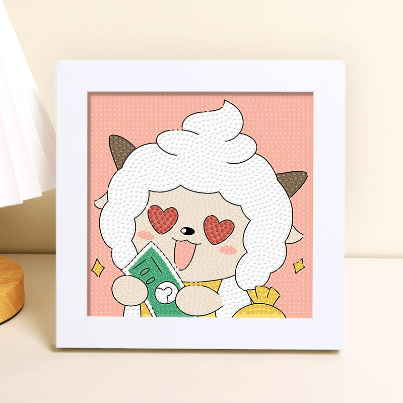 Даймонд-пейнтинг (Sanrio) Kuromi и смешанные мультфильмы, 17×17 см, полный страз DIY набор, детское рукоделие