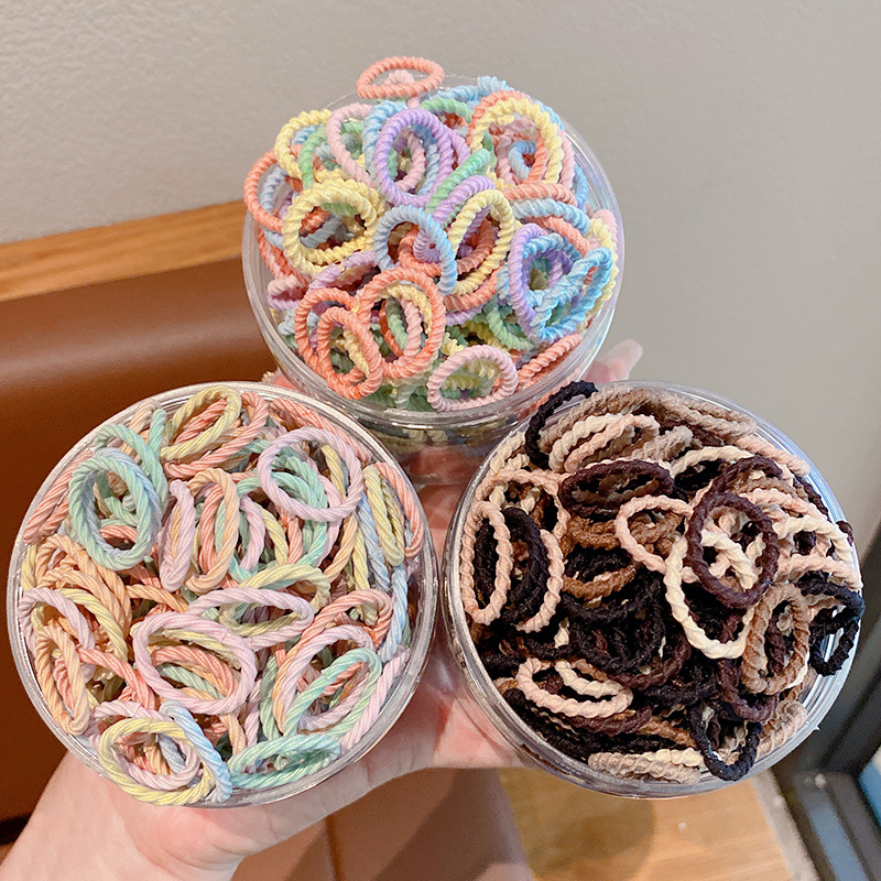 Banda de goma para niños no daña cabello de niña bebé elástico pulgar anillo para el cabello de bebé cuerda de la cabeza banda de goma adornamiento para el cabello