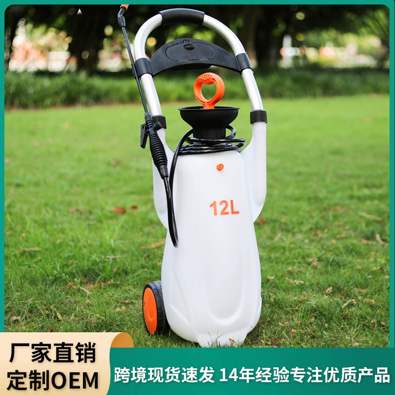 12L创意打药机高压新式农用林园果园打药喷洒机农药神器轮喷雾器