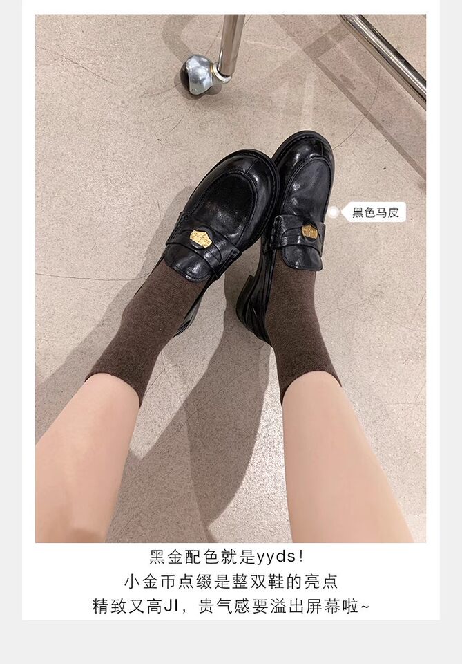 Giày lười nữ mũi tròn da lộn , đế 3 cm — Da lộn màu nâu nâu (3cm ) còn hàng, Da ngựa đen (3cm ) còn hàng chi tiết 21