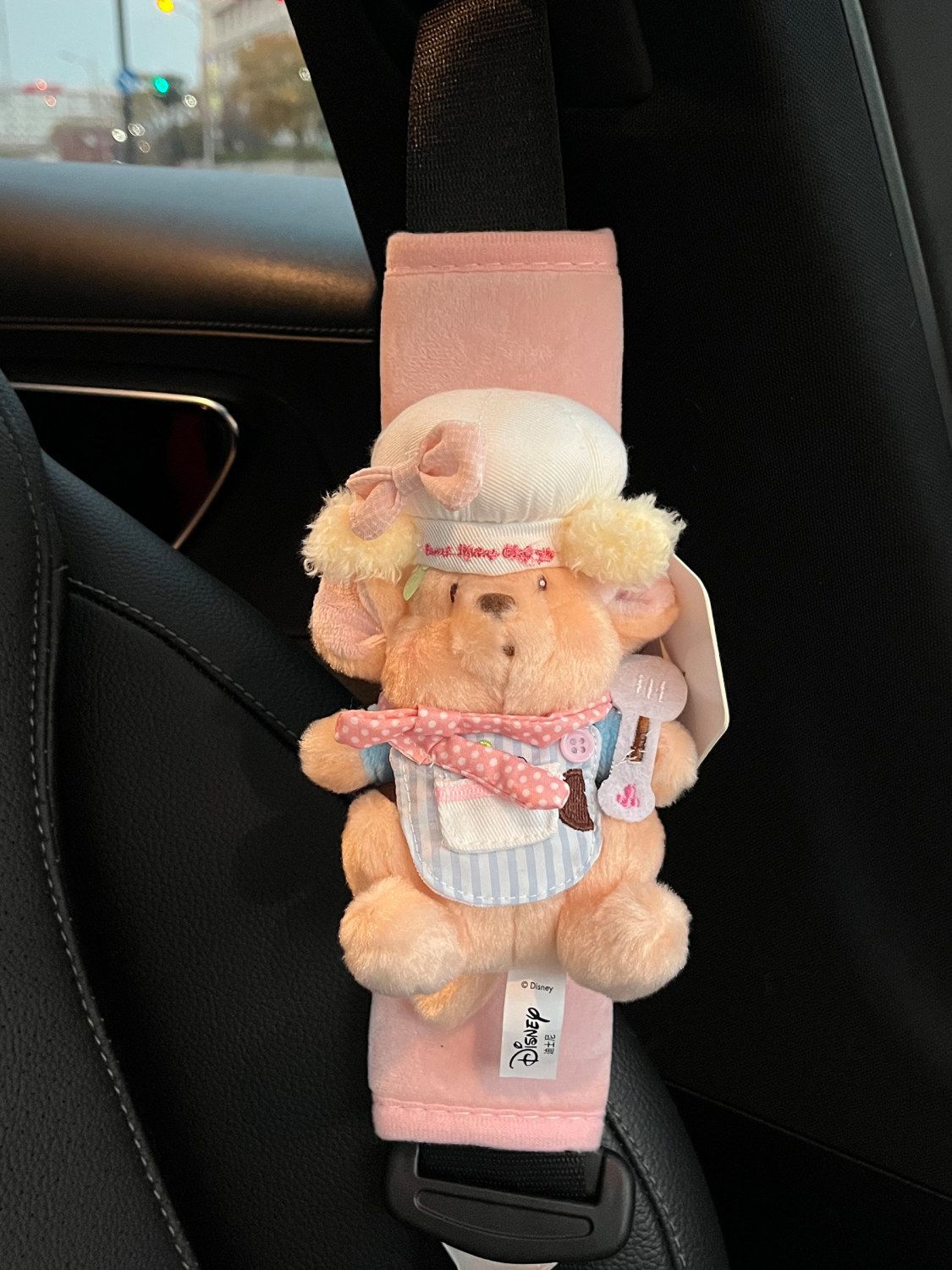 [Original] Little Bean Safety Belt Shoulder Pad Chef Series Cute Plush Doll Car Interior Decoration New Car Gift