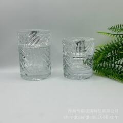 メーカースポット卸売り厚い底円柱結晶白バヨネットガラス瓶高級香水瓶50ml 100携帯