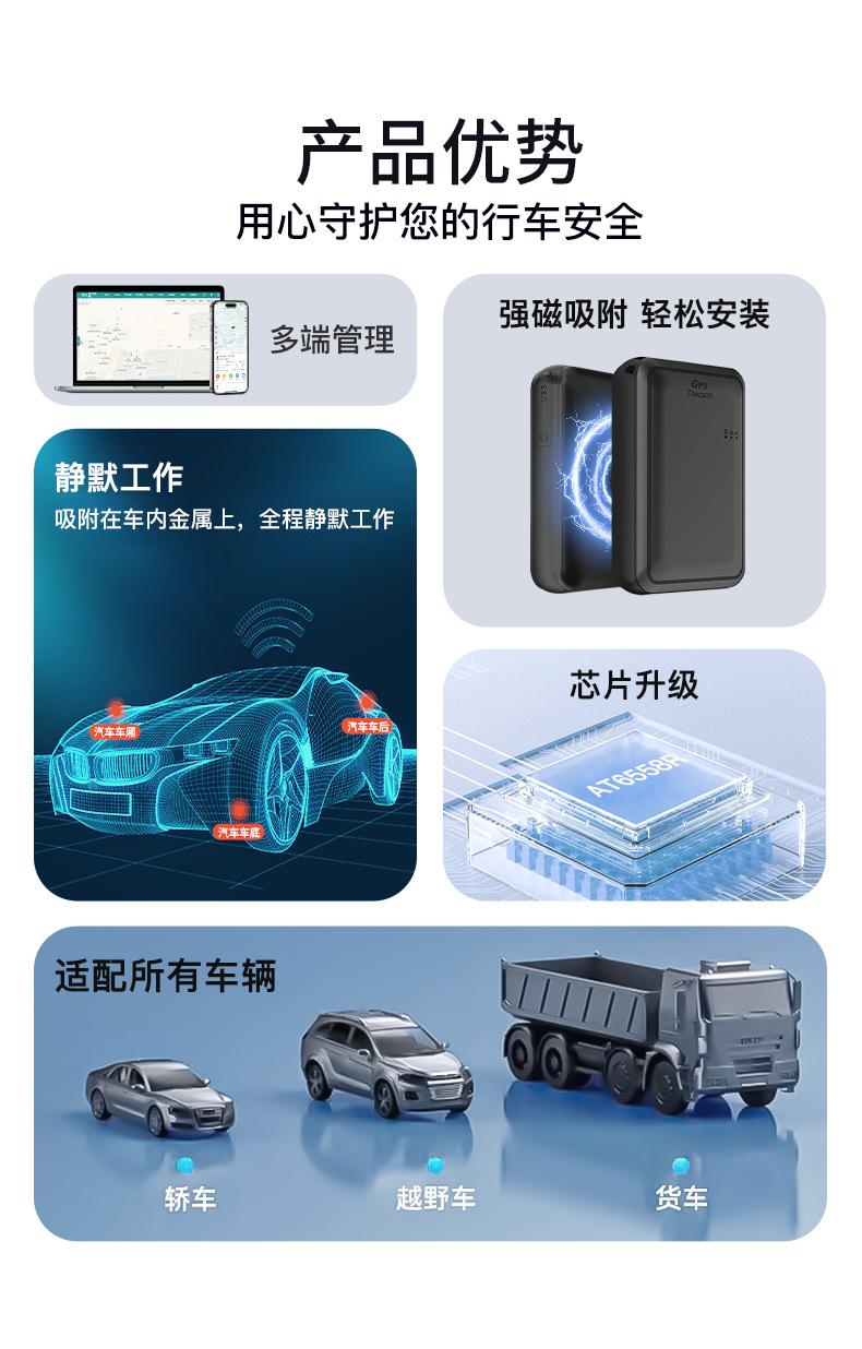Strong Magnetic Wireless 4g Beidou Gps Satellite Locator Tracker for Car Rental with Long Battery Life