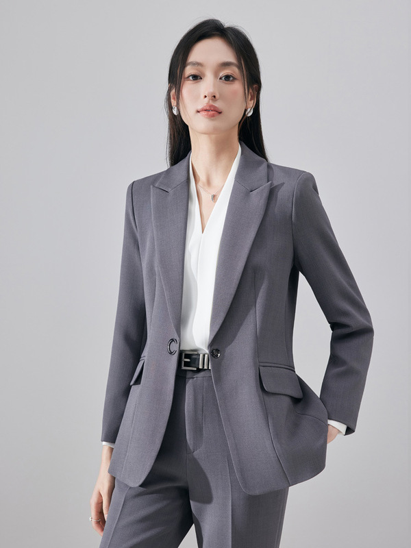 职业西装套装女正装高级感春秋通勤面试服装职场气质修身西服外套|undefined