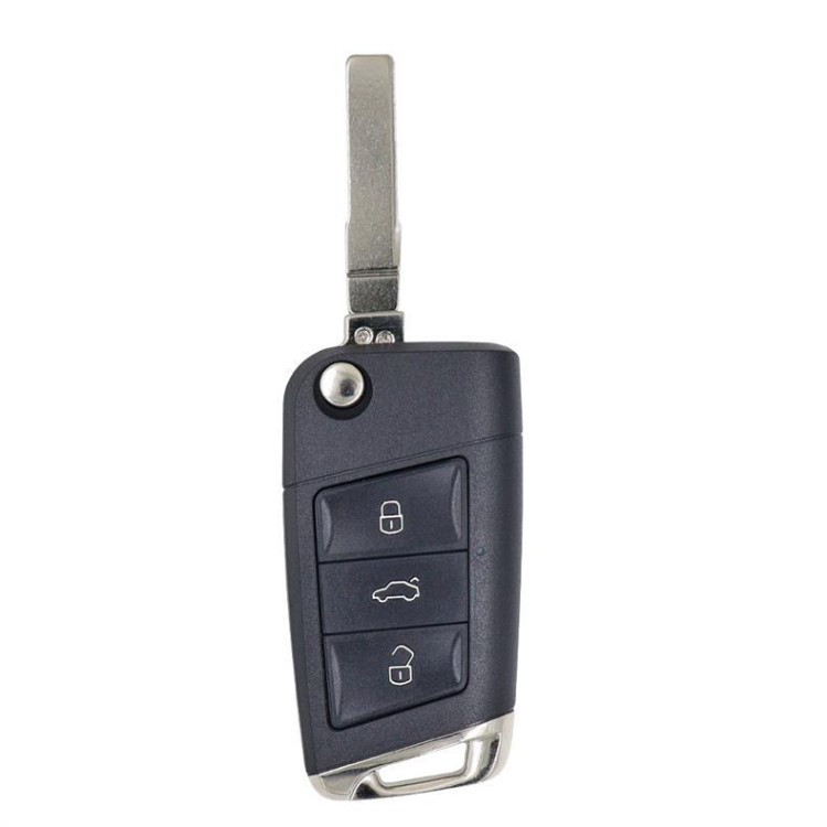 Suitable for Volkswagen 3-button Skoda modified folding remote control car key shell