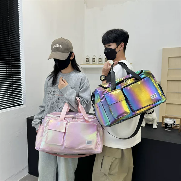 Large Capacity Portable Sports Swimming Bag Fashionable Colorful Short Distance Travel Bag Simple Dry and Wet Separation Yoga Gym Bag