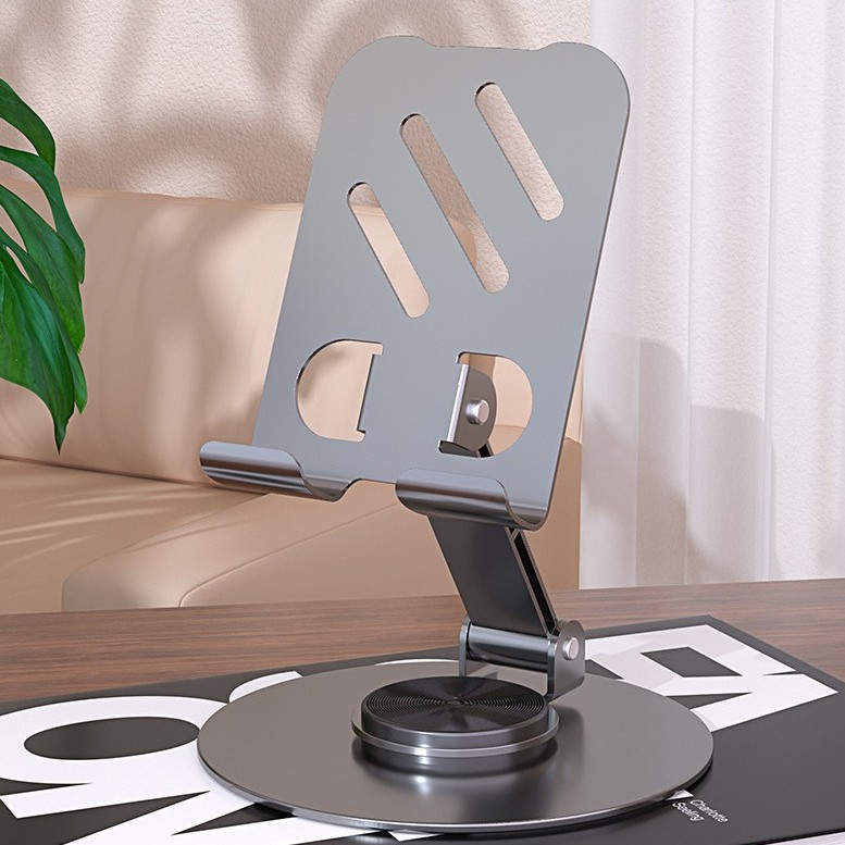 Soporte de teléfono móvil de metal transfronterizo 360 tablero rotatorio mecánico de alta calidad plegable universal