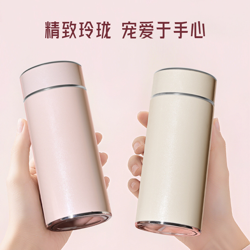 女高颜值316不锈钢直身杯 双层真空便携车载保温杯 商务礼品水杯|undefined