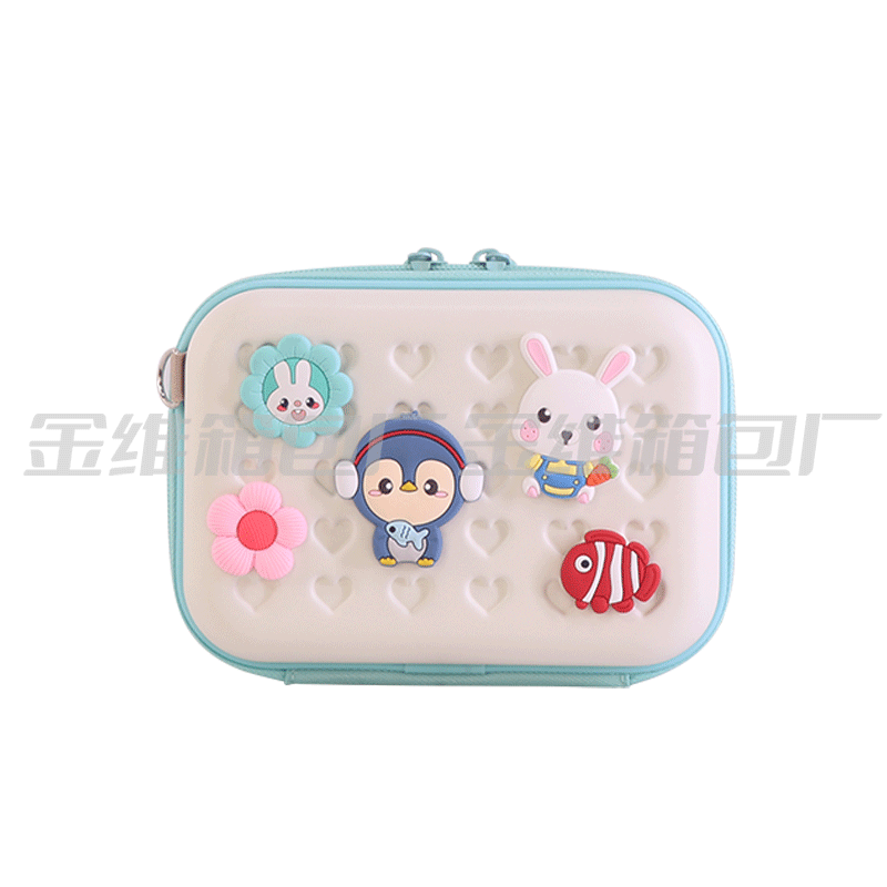 Bolsa de cosméticos de mano de dibujos animados epoxi logo bolsa de hombro portátil para niños PC bolsa de cosméticos bolsa de almacenamiento de viaje al por mayor