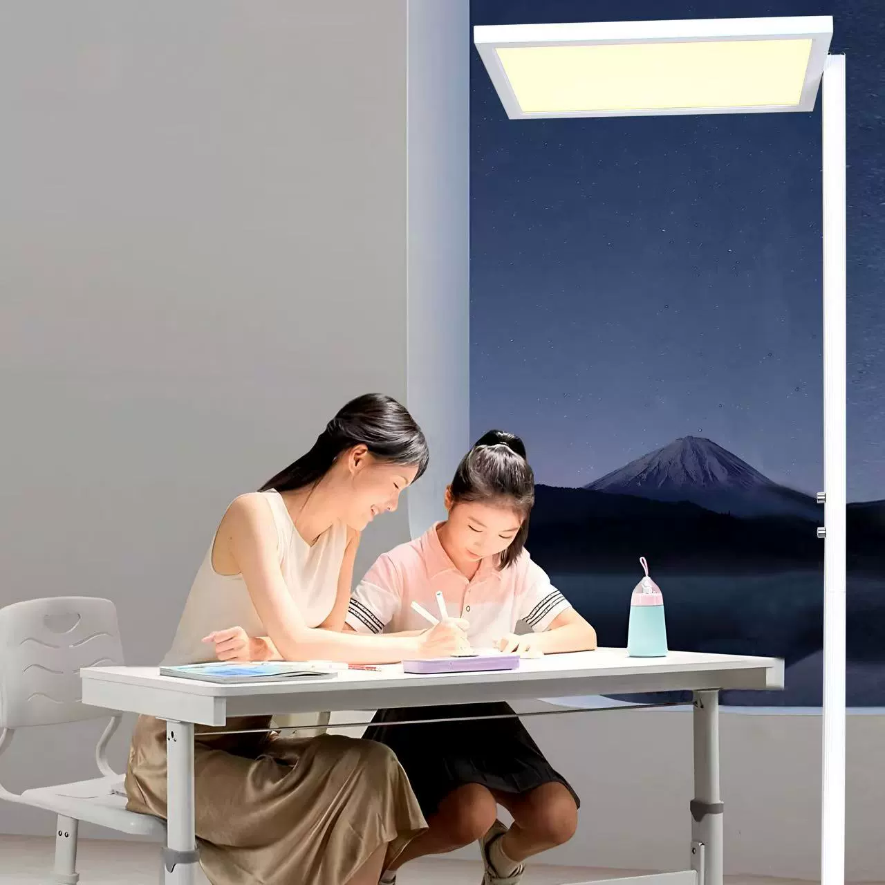 Светодиодная напольная лампа полного спектра для защиты глаз, детская обучающая специальная лампа для чтения, современная минималистичная напольная лампа для учебы