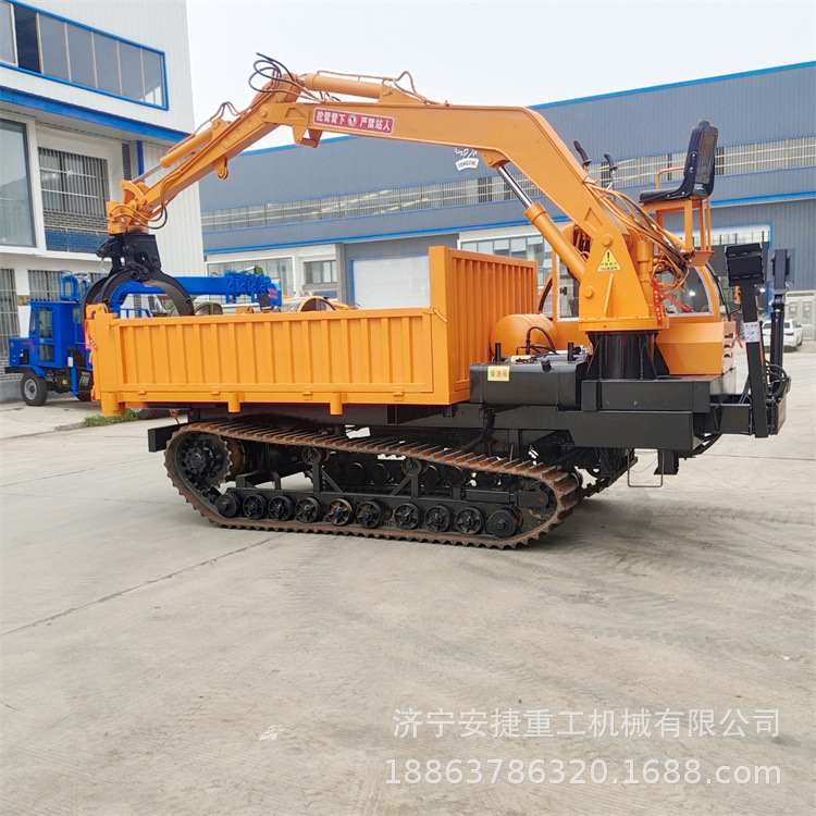 5吨8吨履带随车抓木机 工程橡胶履带自装卸运输车 钢制履带抓木机
