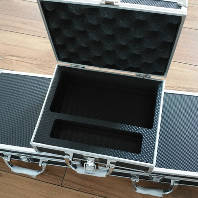 Aluminum toolbox multi-function inspection instrument box equipment hardware storage aluminum box eva shockproof pad