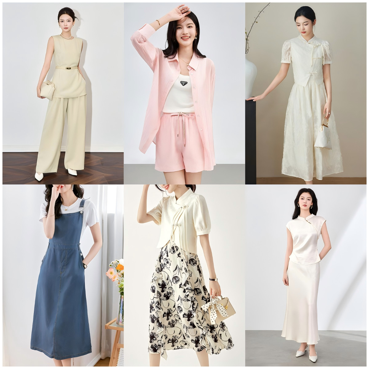 Bộ quần áo mặc nhà nữ cotton tay ngắn mùa hè — 2411401 - Hạnh