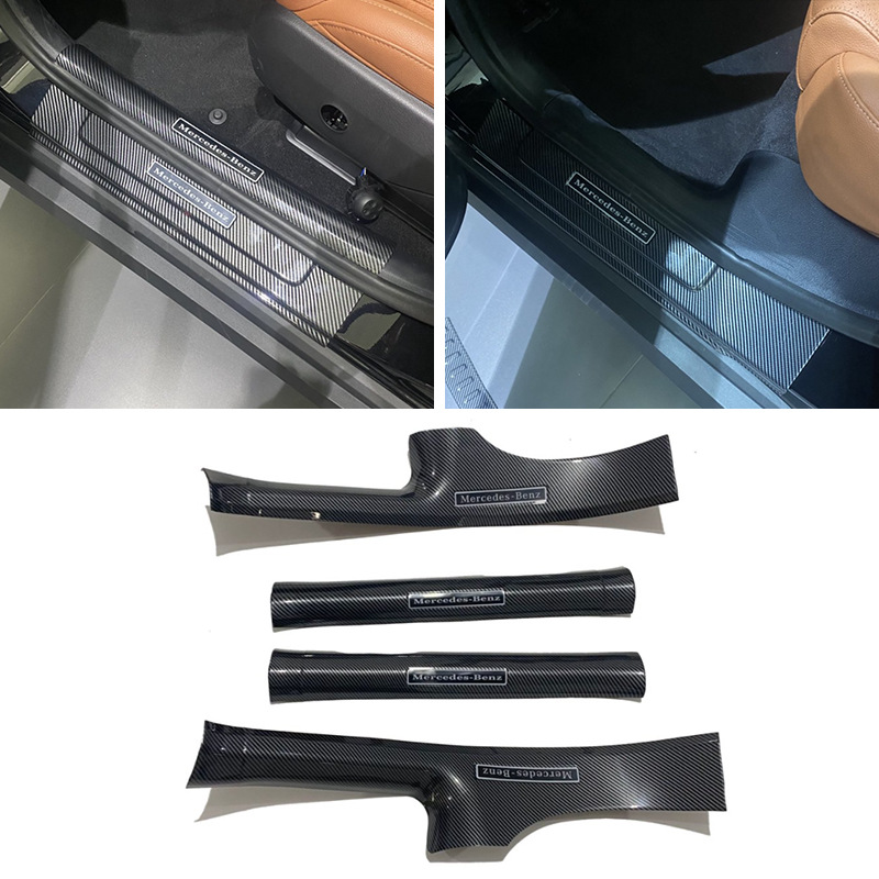 Suitable for 23 Mercedes-Benz GLC threshold strips modified welcome pedal trunk guard plate tailgate protective trim strips