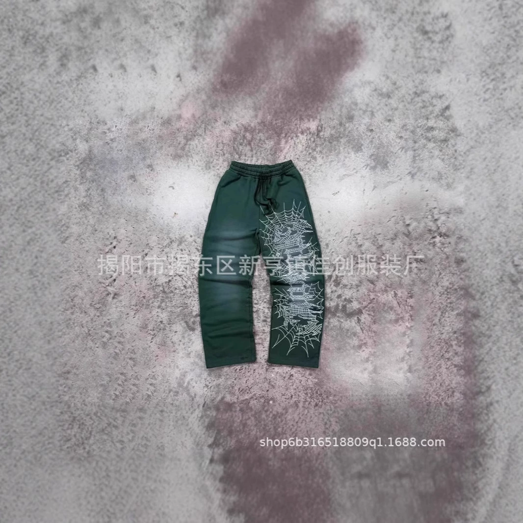 Американские модные драпированные черные спортивные штаны с принтом, весенне-осенние новые свободные универсальные повседневные длинные брюки для джазовых танцев для мужчин