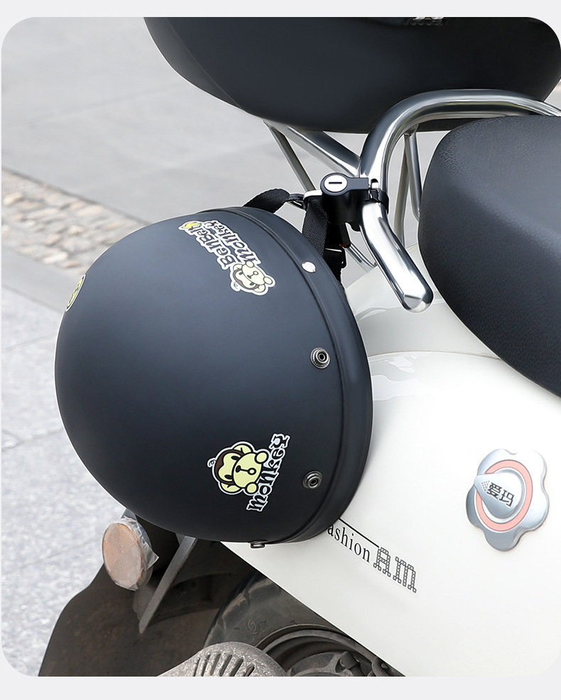 Electric battery motorcycle helmet lock anti-theft artifact half helmet universal full helmet hook safety hat fixed hat