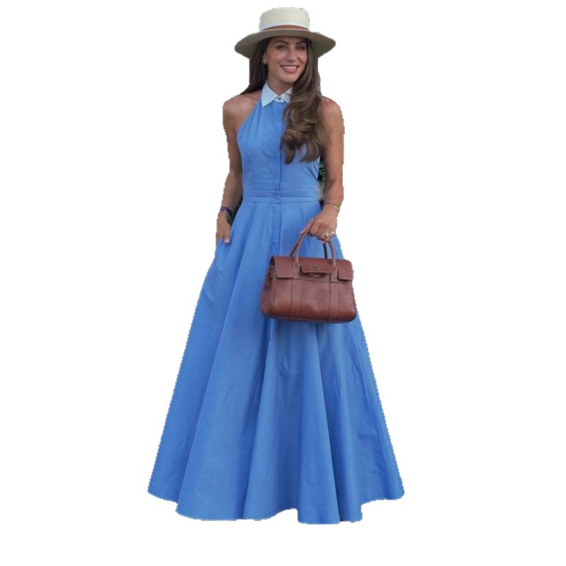 Summer New Arrival Women's Sleeveless High Waisted Slim Fit Dress Fashion Resort Style European American Design_ecoleips.com