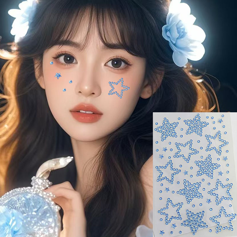 Blue Five-Pointed Star Rhinestone Stickers for Concert Support Makeup, Self-Adhesive Makeup Stickers, Face Decorations
3D Stereoscopic Blue Five-Pointed Star Rhinestone Stickers for Concert Support Makeup, Self-Adhesive Makeup Stickers, Face Decorations
3D Stereoscopic