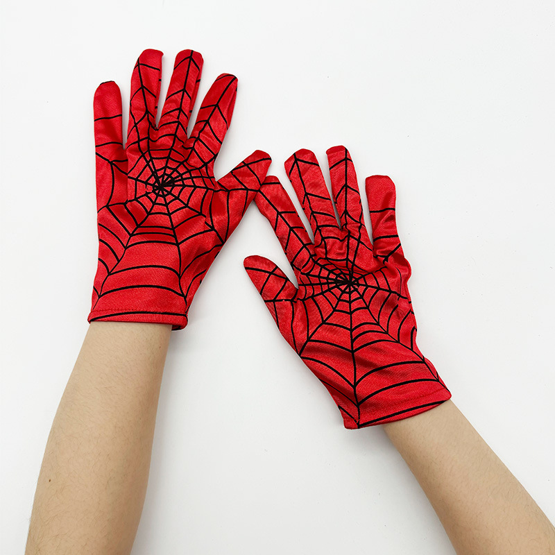 スパイダーマン手袋ハロウィーン舞踏会演技手袋蜘蛛の巣パーティー衣装演技手袋|undefined