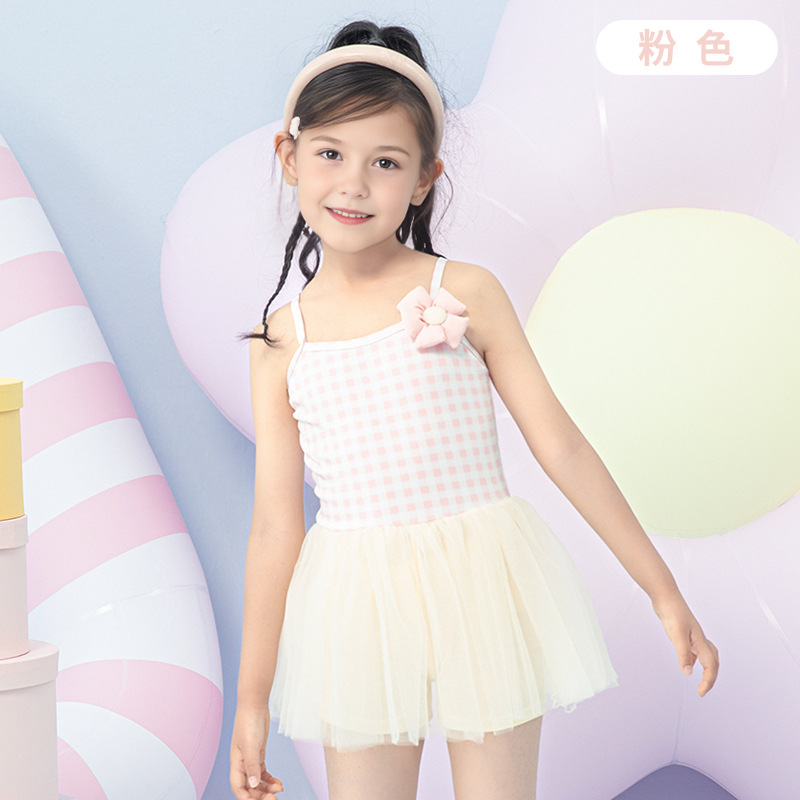 Traje de baño de natación para niños de verano para niñas, niños pequeños y medianos divididos en una pieza, linda princesa dividida, traje de baño para niñas al por mayor